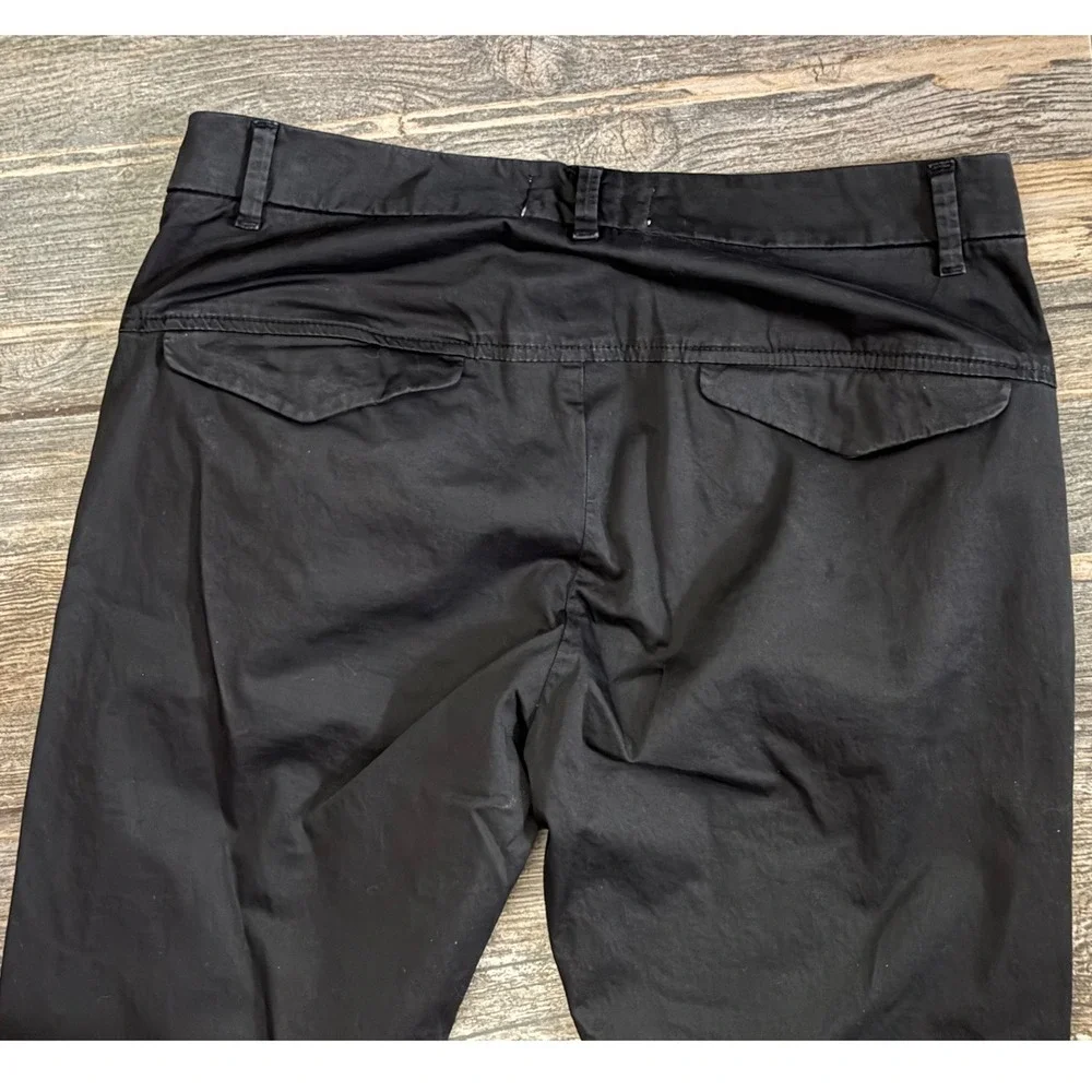 Nili Lotan Black Cotton Slim Fit Crop Chino Trousers Pants Size 2 USA 2609988‎